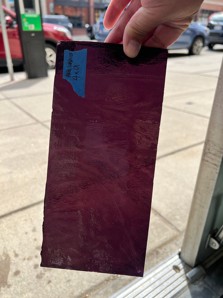 Jelly Purple Transparent With Slight Texture Sheet Glass Colorado Glassworks   