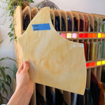 Light Amber White Wispy Vintage Spectrum Sheet Glass Colorado Glassworks 6x6in (SP-24676141)