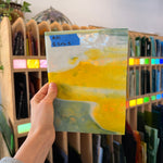 Rare White Green Yellow Mottled Uroboros Sheet Glass Colorado Glassworks
