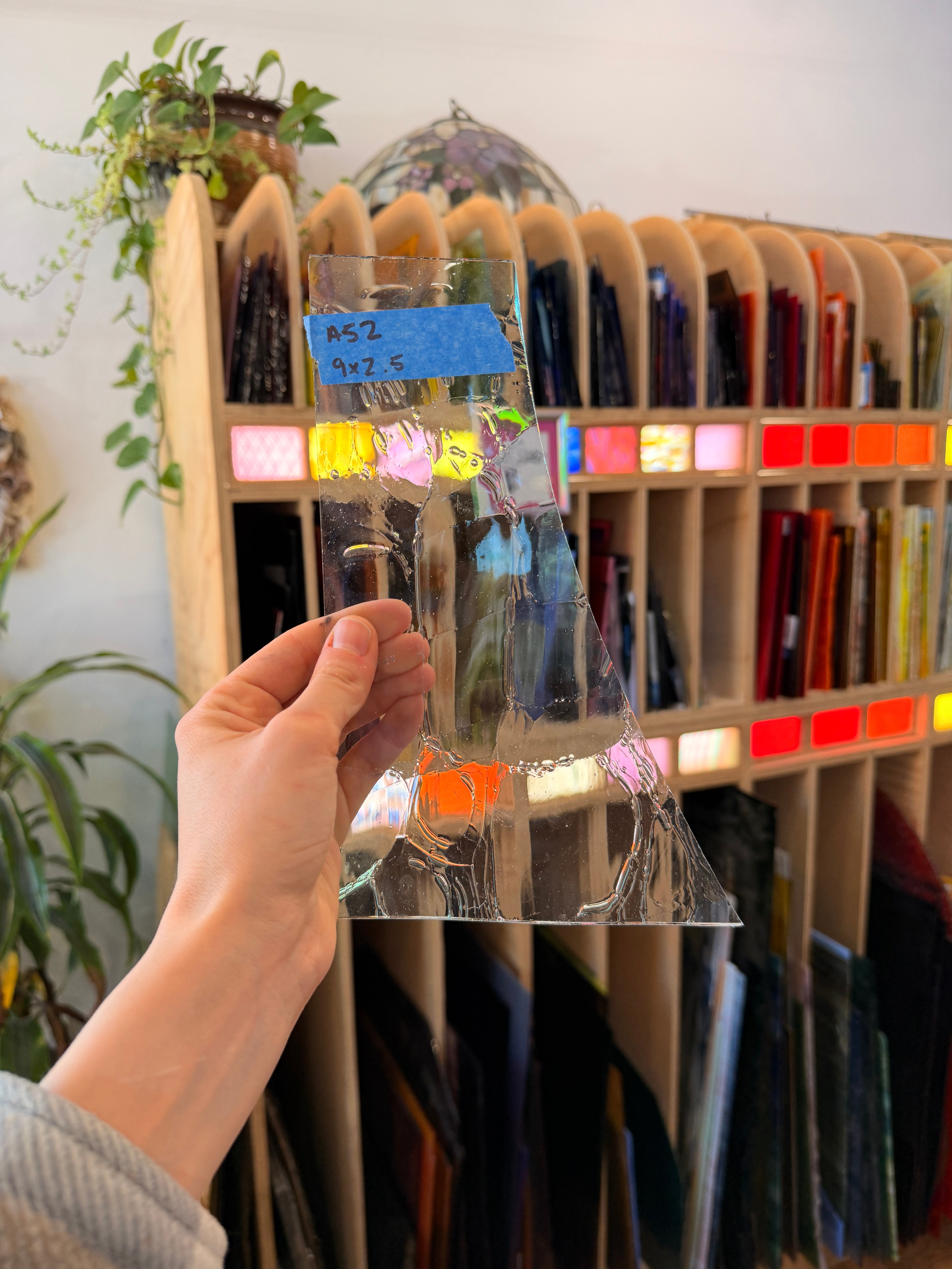 Clear Crackle Mouth Blown St Just