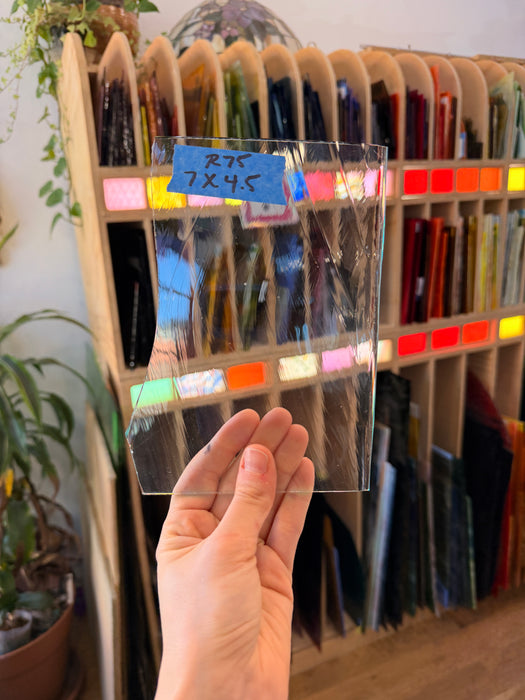 Clear Mouth Blown Lamberts Sheet Glass Colorado Glassworks 7x4.5in (LA-69888045)