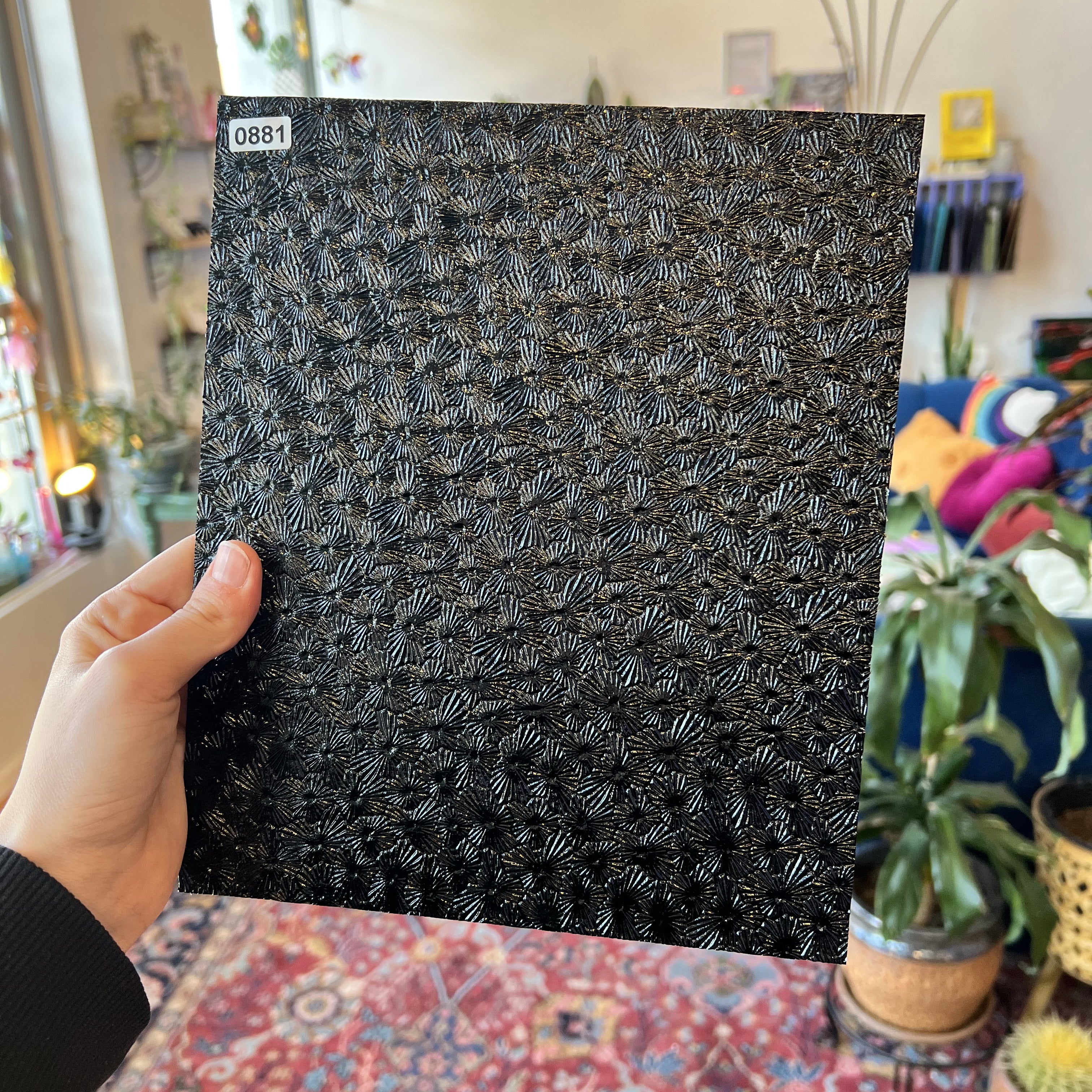 Wissmach Black Solid Florentine (Thin Fusible 96 COE) Sheet Glass Colorado Glass Works
