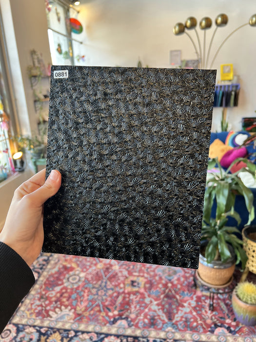 Wissmach Black Solid Florentine (Thin Fusible 96 COE) Sheet Glass Colorado Glass Works