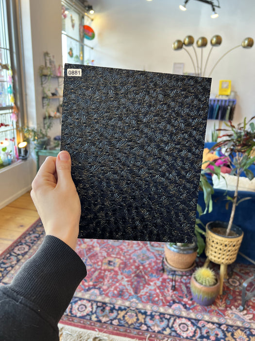 Wissmach Black Solid Florentine (Thin Fusible 96 COE) Sheet Glass Colorado Glass Works