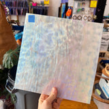 Iridescent White Mottled Youghiogheny Sheet Glass Colorado Glassworks