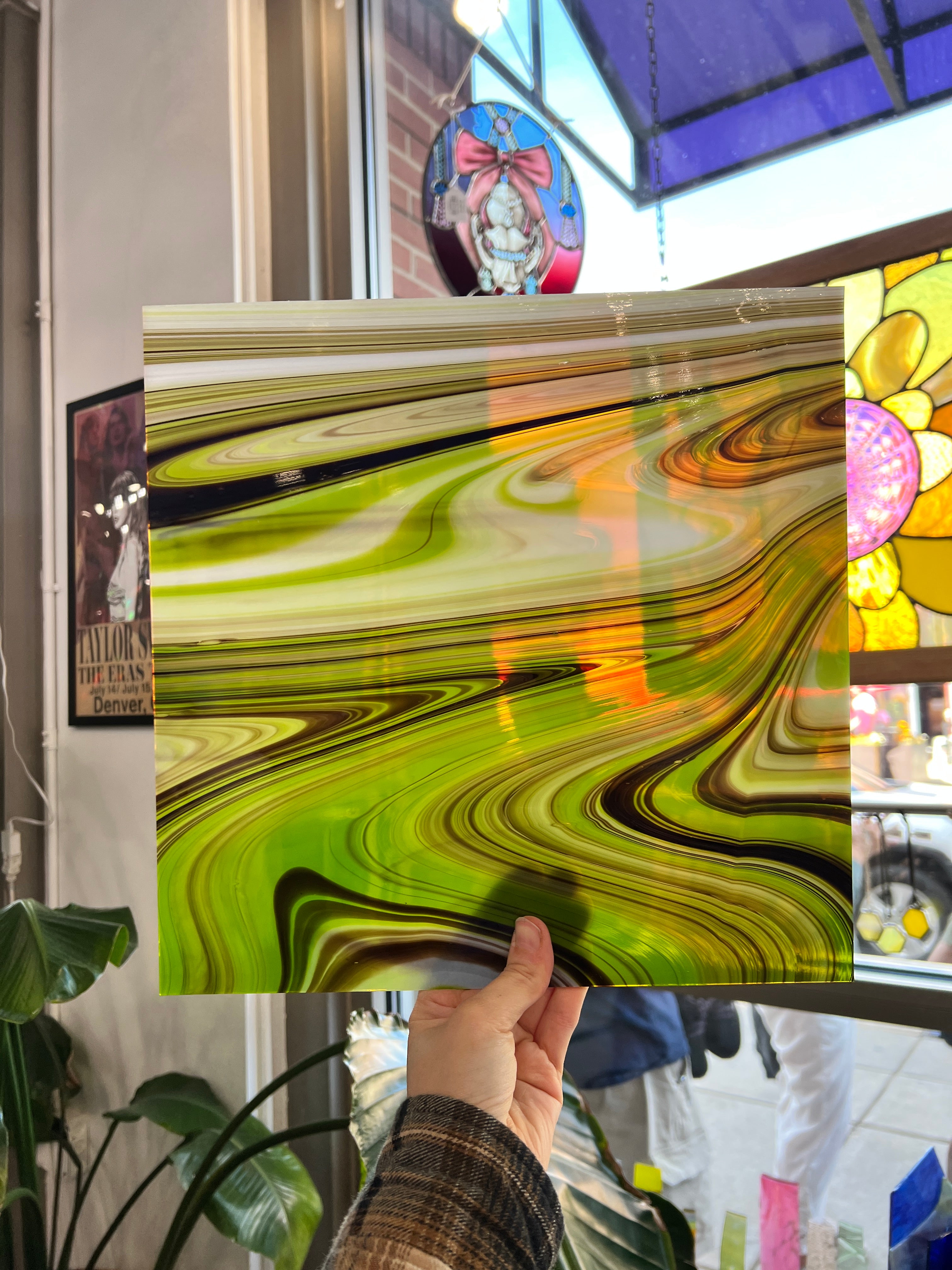 Dubai Chocolate Fusers Reserve Oceanside Fusible 96 COE Sheet Glass Colorado Glassworks