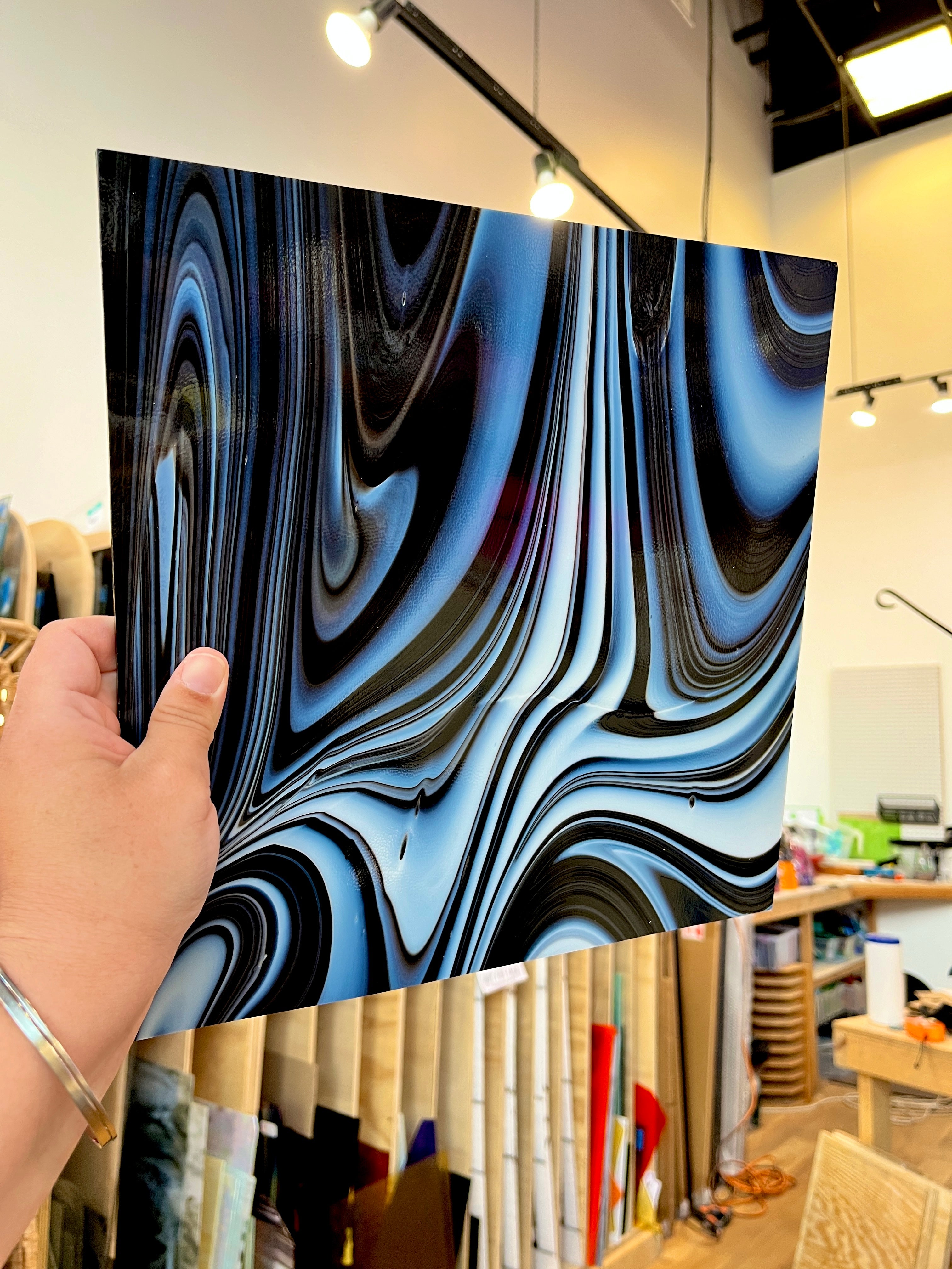Black Licorice Fusers Reserve Oceanside Fusible 96COE (3005.9F) Sheet Glass Colorado Glassworks