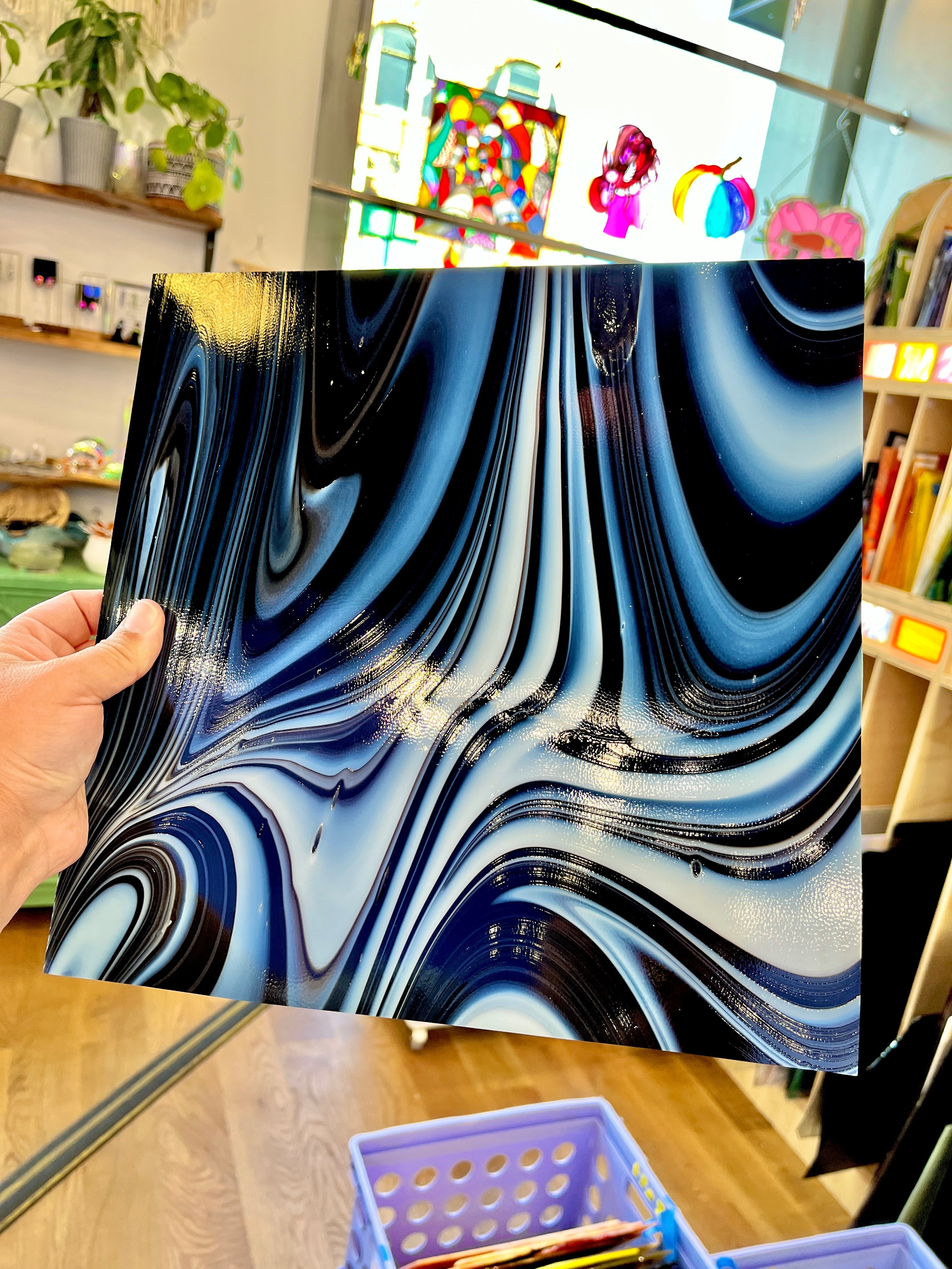 Black Licorice Fusers Reserve Oceanside Fusible 96COE (3005.9F) Sheet Glass Colorado Glassworks