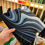 Black Licorice Fusers Reserve Oceanside Fusible 96COE (3005.9F) Sheet Glass Colorado Glassworks