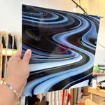 Black Licorice Fusers Reserve Oceanside Fusible 96COE (3005.9F) Sheet Glass Colorado Glassworks