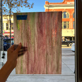 Green, Purple, and White Bubbled Wissmach Sheet Glass Kokomo   