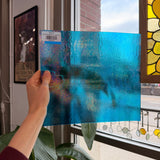 Peacock Feather Blue Luminescent 96 COE Wissmach (WI 96 19 LUM) Sheet Glass Colorado Glass Works