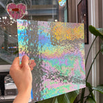 Iridescent Dew Drop Clear Wissmach Sheet Glass Colorado Glassworks