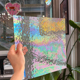 Iridescent Dew Drop Clear Wissmach Sheet Glass Colorado Glassworks