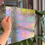 Iridescent Dew Drop Clear Wissmach Sheet Glass Colorado Glassworks