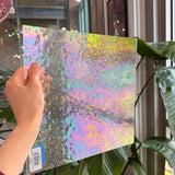 Iridescent Dew Drop Clear Wissmach Sheet Glass Colorado Glassworks