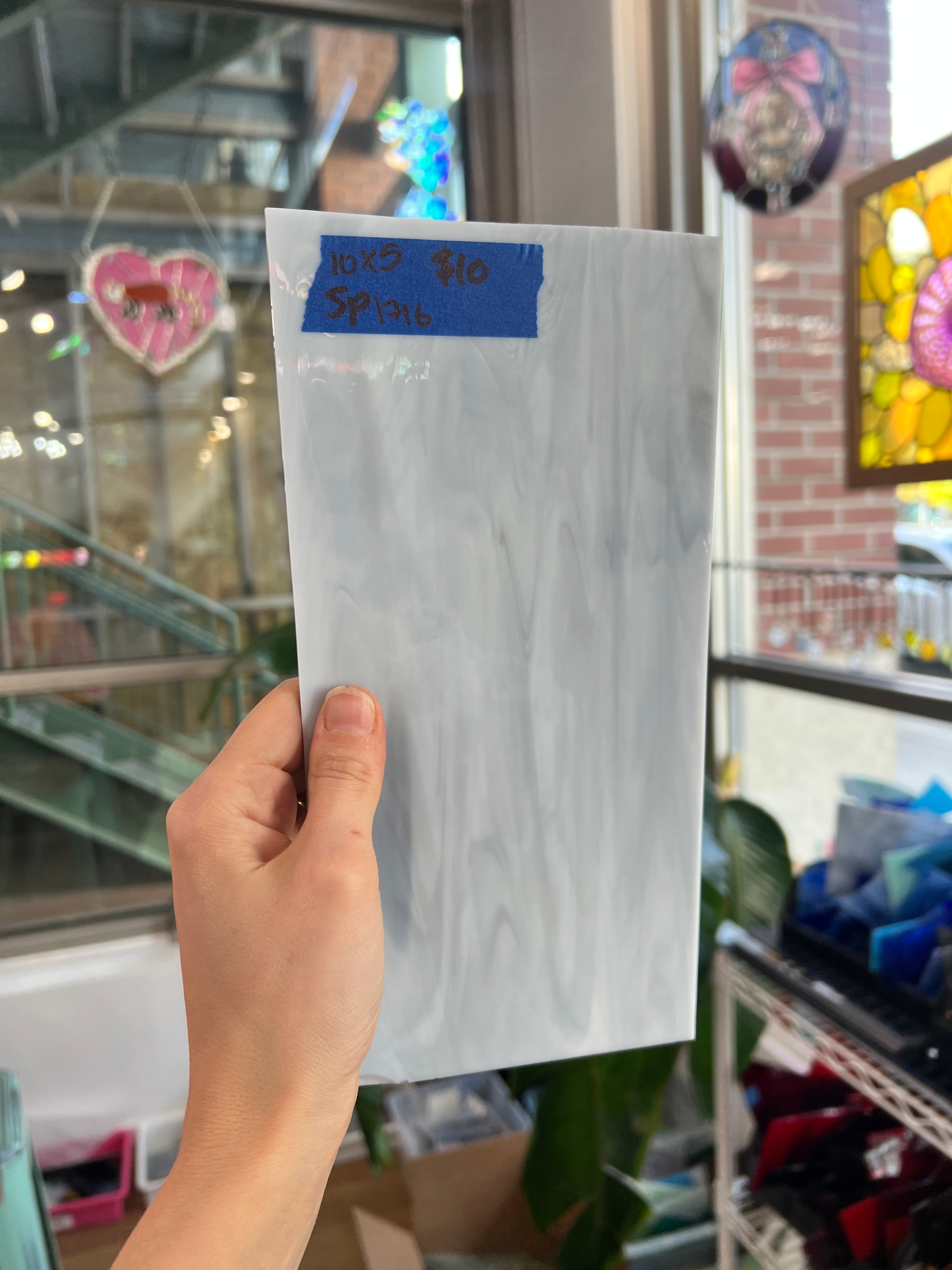 Mixed Gray Opaque Spectrum Sheet Glass Colorado Glass Works SP1716 (10x5in)