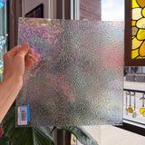 Iridescent Dew Drop Clear Wissmach Sheet Glass Colorado Glassworks