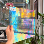 Periwinkle Cornflower Blue Iridescent Wissmach Fusible 96 COE Sheet Glass Colorado Glassworks