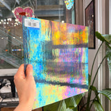 Periwinkle Cornflower Blue Iridescent Wissmach Fusible 96 COE Sheet Glass Colorado Glassworks