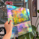 Periwinkle Cornflower Blue Iridescent Wissmach Fusible 96 COE Sheet Glass Colorado Glassworks