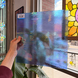 Periwinkle Cornflower Blue Iridescent Wissmach Fusible 96 COE Sheet Glass Colorado Glassworks