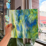 Glascadia Clear, Royal Blue, Spring Green, White Double Roll Fusible 90 COE Sheet Glass Colorado Glass Works