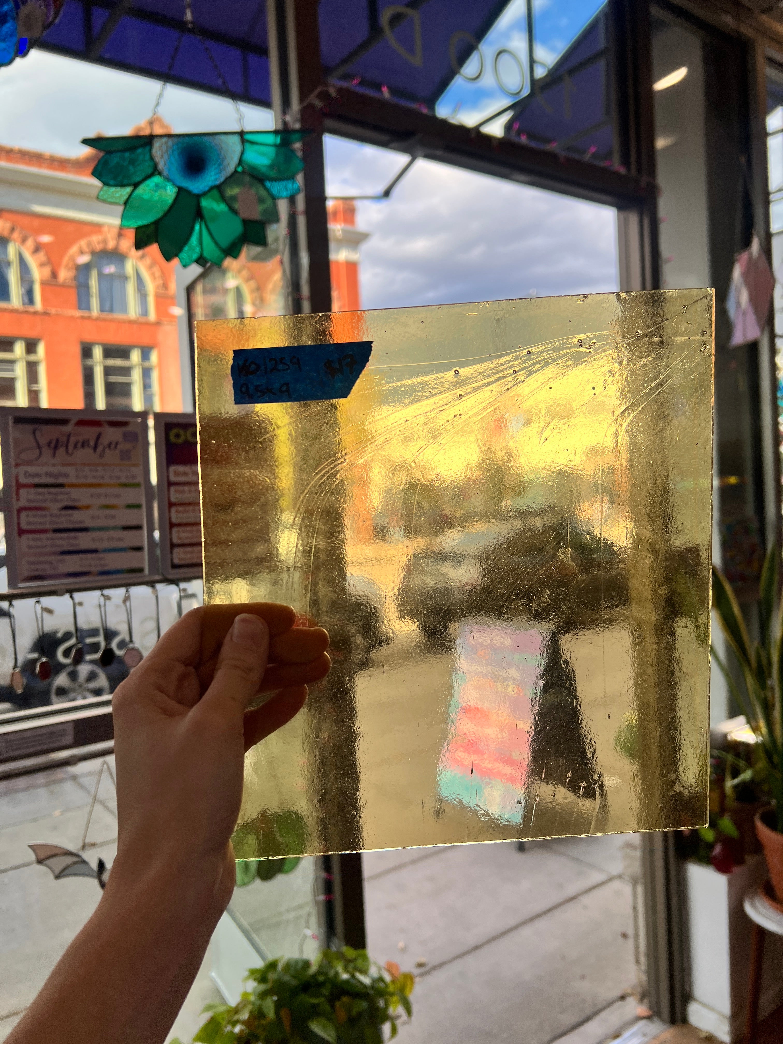 Light Amber Kokomo Sheet Glass Colorado Glassworks