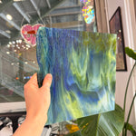 Glascadia Clear, Royal Blue, Spring Green, White Double Roll Fusible 90 COE Sheet Glass Colorado Glass Works