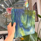 Glascadia Clear, Royal Blue, Spring Green, White Double Roll Fusible 90 COE Sheet Glass Colorado Glass Works