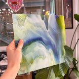 Glascadia Clear, Royal Blue, Spring Green, White Double Roll Fusible 90 COE Sheet Glass Colorado Glass Works