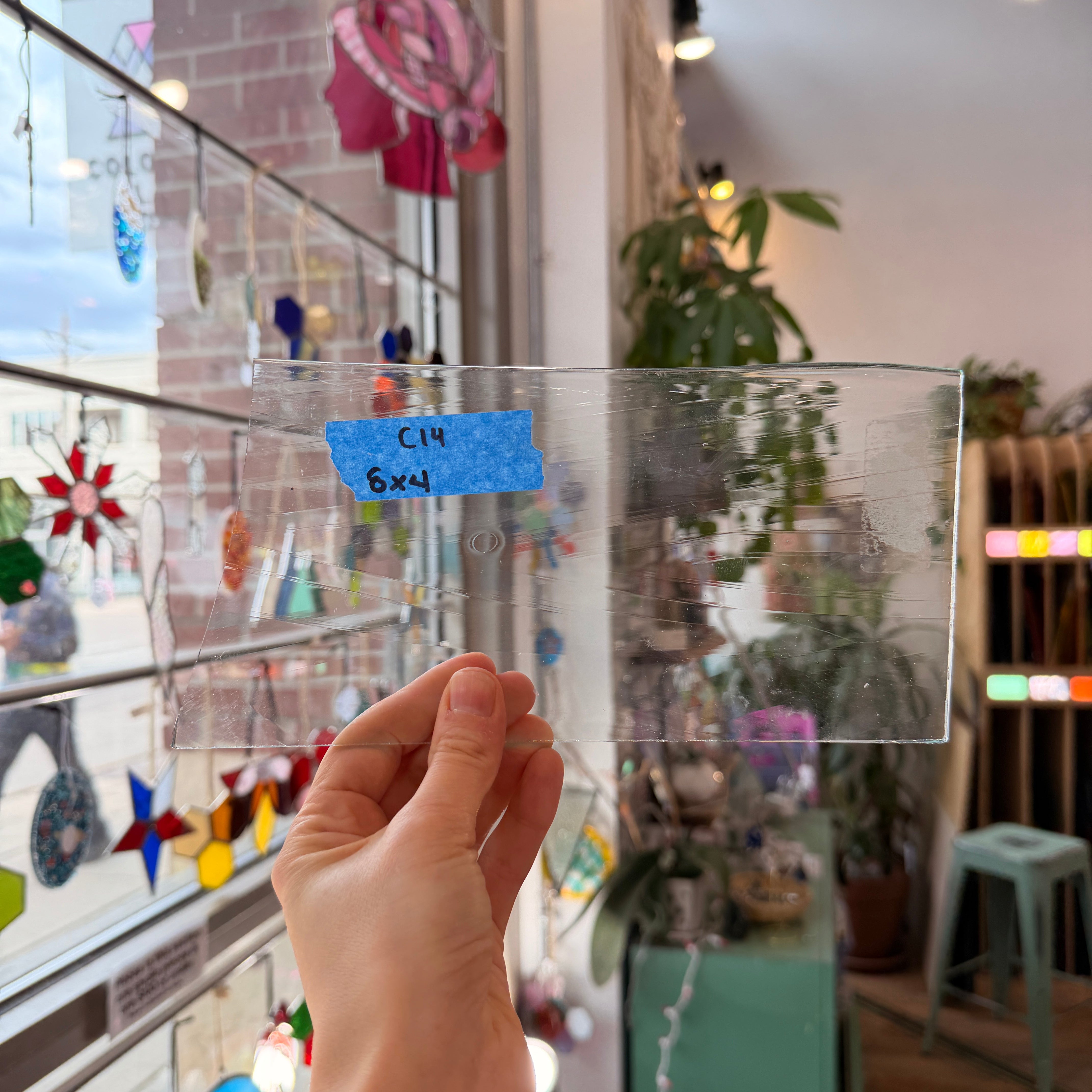 Clear Mouth Blown Lamberts Sheet Glass Colorado Glassworks