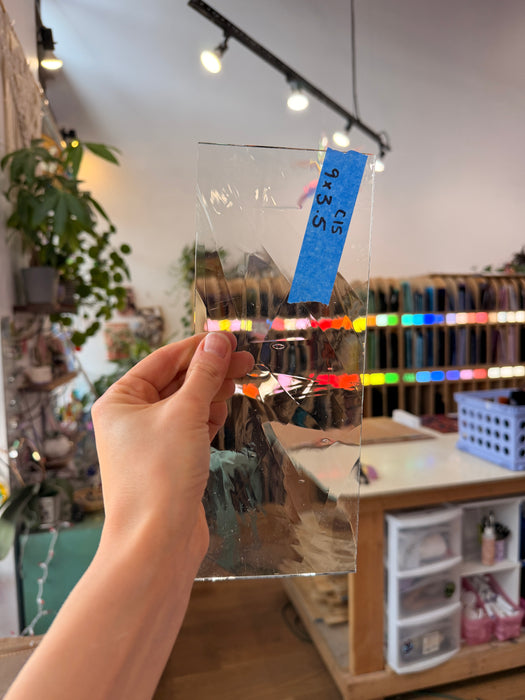 Clear Mouth Blown Fremont Sheet Glass Colorado Glassworks 9x3.5in (FR-87572781)