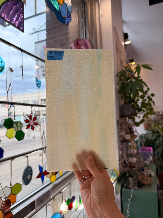 Tan Teal Rippled Sheet Glass Colorado Glassworks