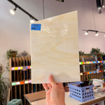 Light Amber Cream Wispy Spectrum Sheet Glass Colorado Glassworks 9x7in (SP-61413677)