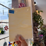 Light Amber Cream Wispy Spectrum Sheet Glass Colorado Glassworks