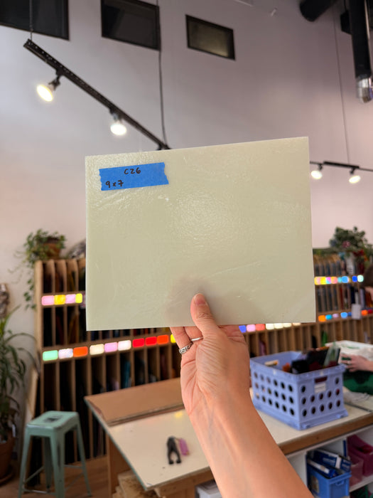 Solid Tan Kokomo Sheet Glass Colorado Glassworks 9x7in (KO-56743725)