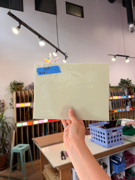 Solid Tan Kokomo Sheet Glass Colorado Glassworks 9x7in (KO-56776493)