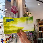 Light Green and Clear Stipple Sheet Glass Colorado Glassworks