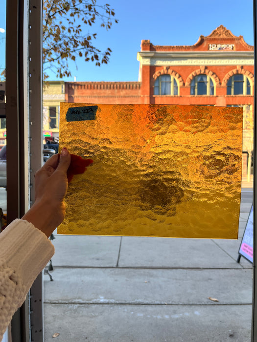 Amber Transparent Textured Sheet Glass Colorado Glassworks   