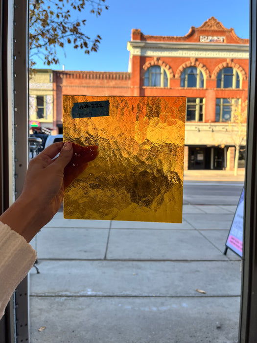 Amber Transparent Textured Sheet Glass Colorado Glassworks   