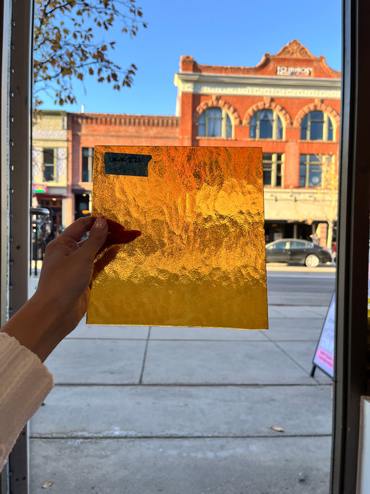 Amber Transparent Textured Sheet Glass Colorado Glassworks   