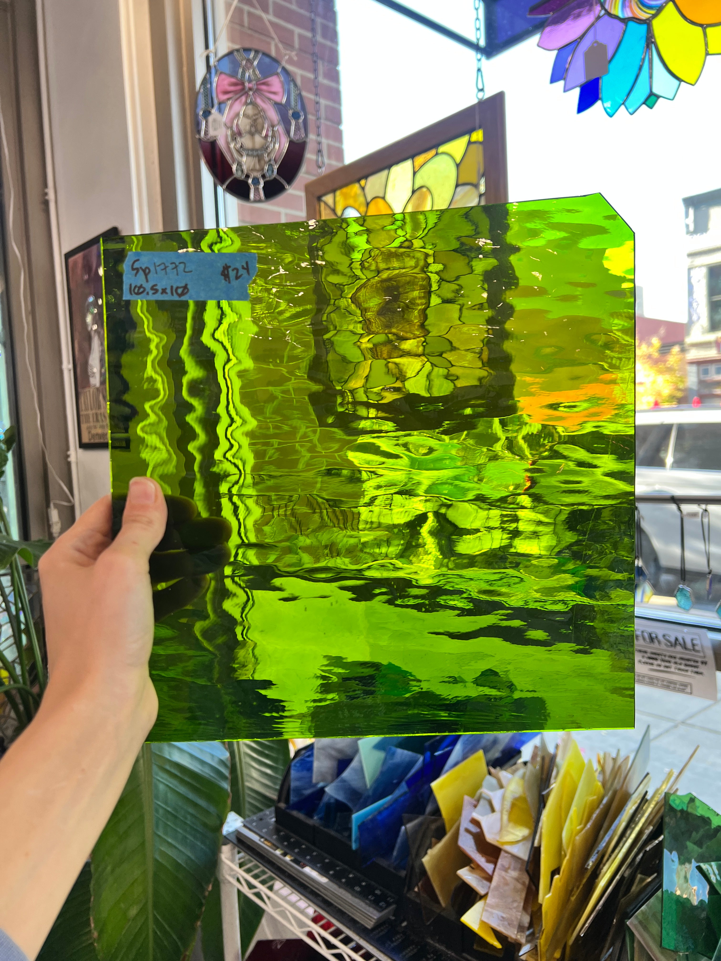 Moss Green Spectrum Waterglass Sheet Glass Colorado Glassworks