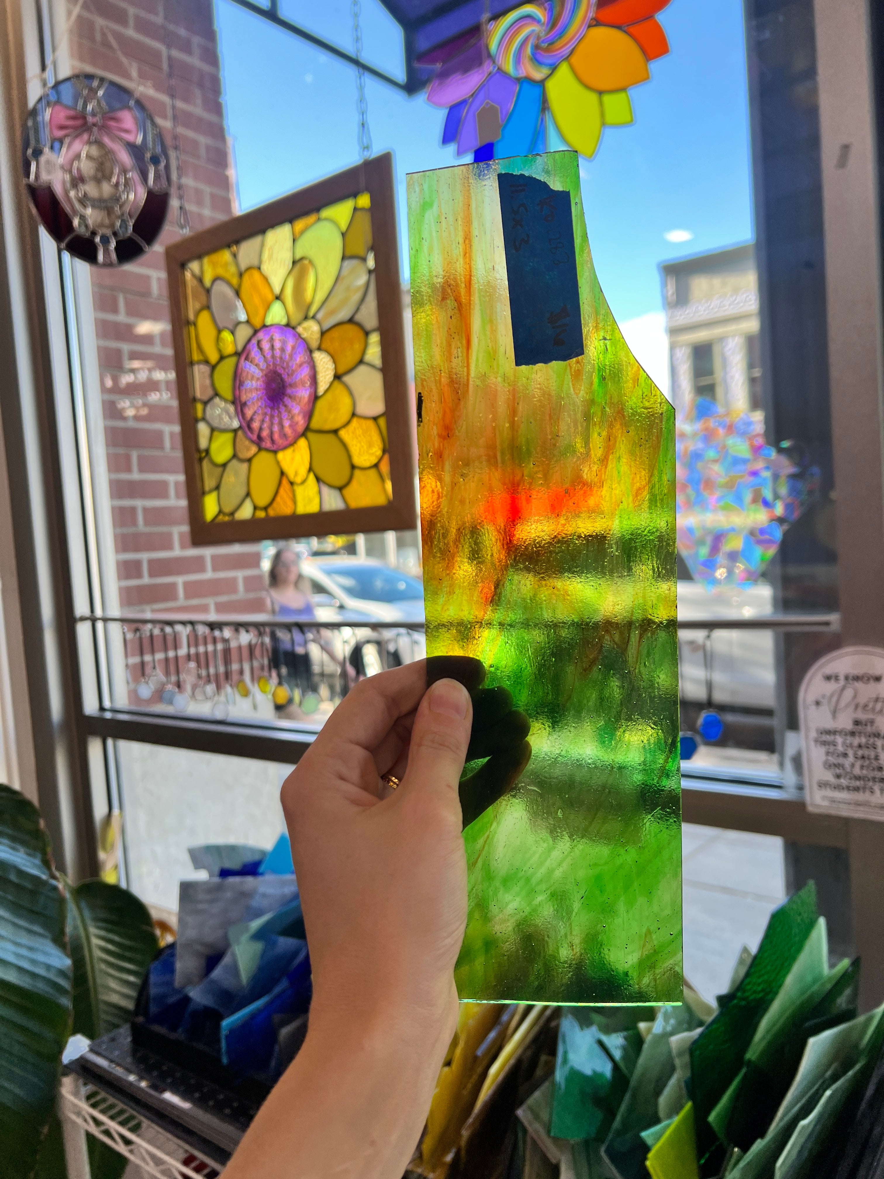 Multicolored Kokomo Sheet Glass Colorado Glassworks