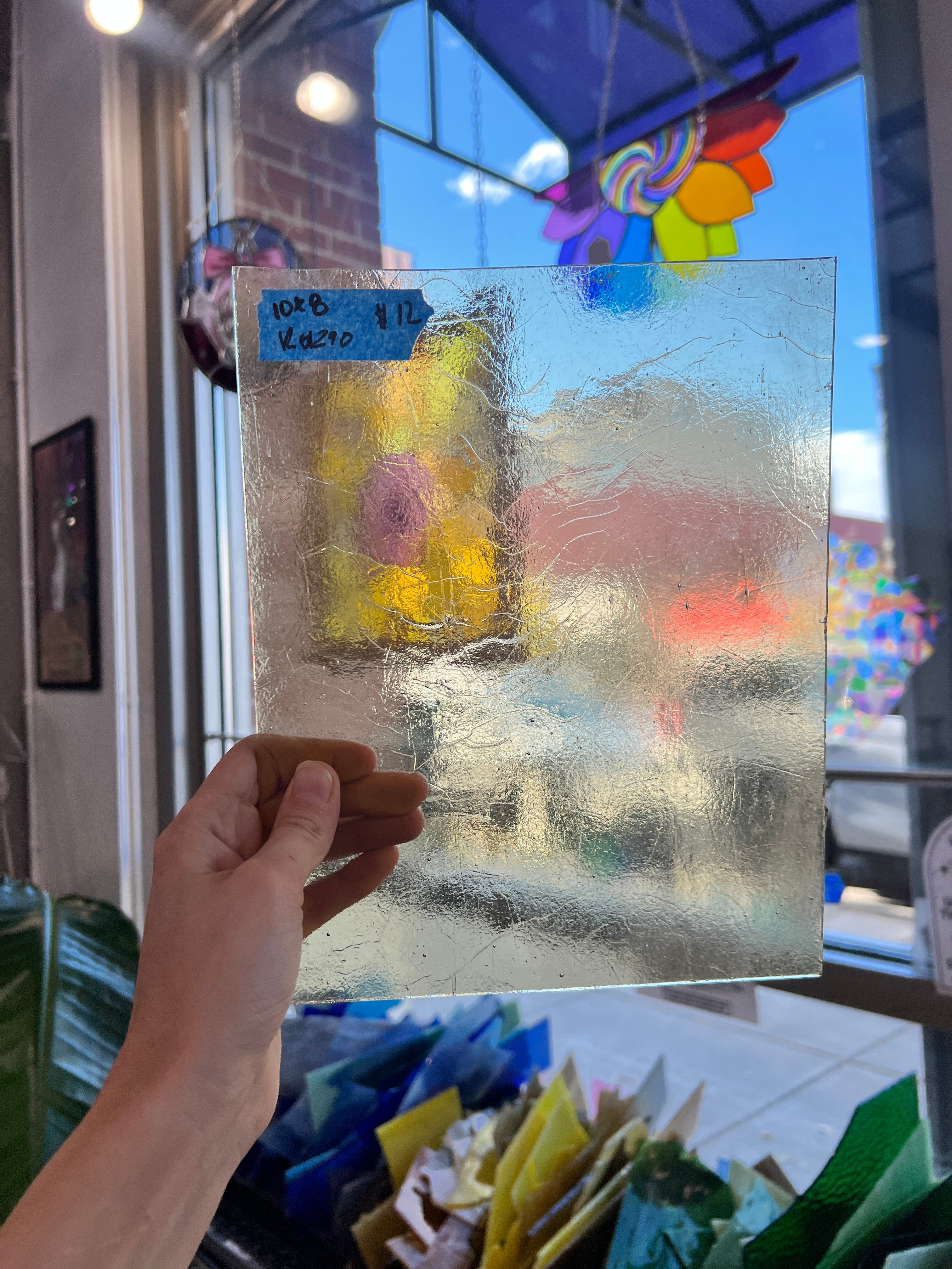 Light Amber Transparent Kokomo Sheet Glass Colorado Glassworks