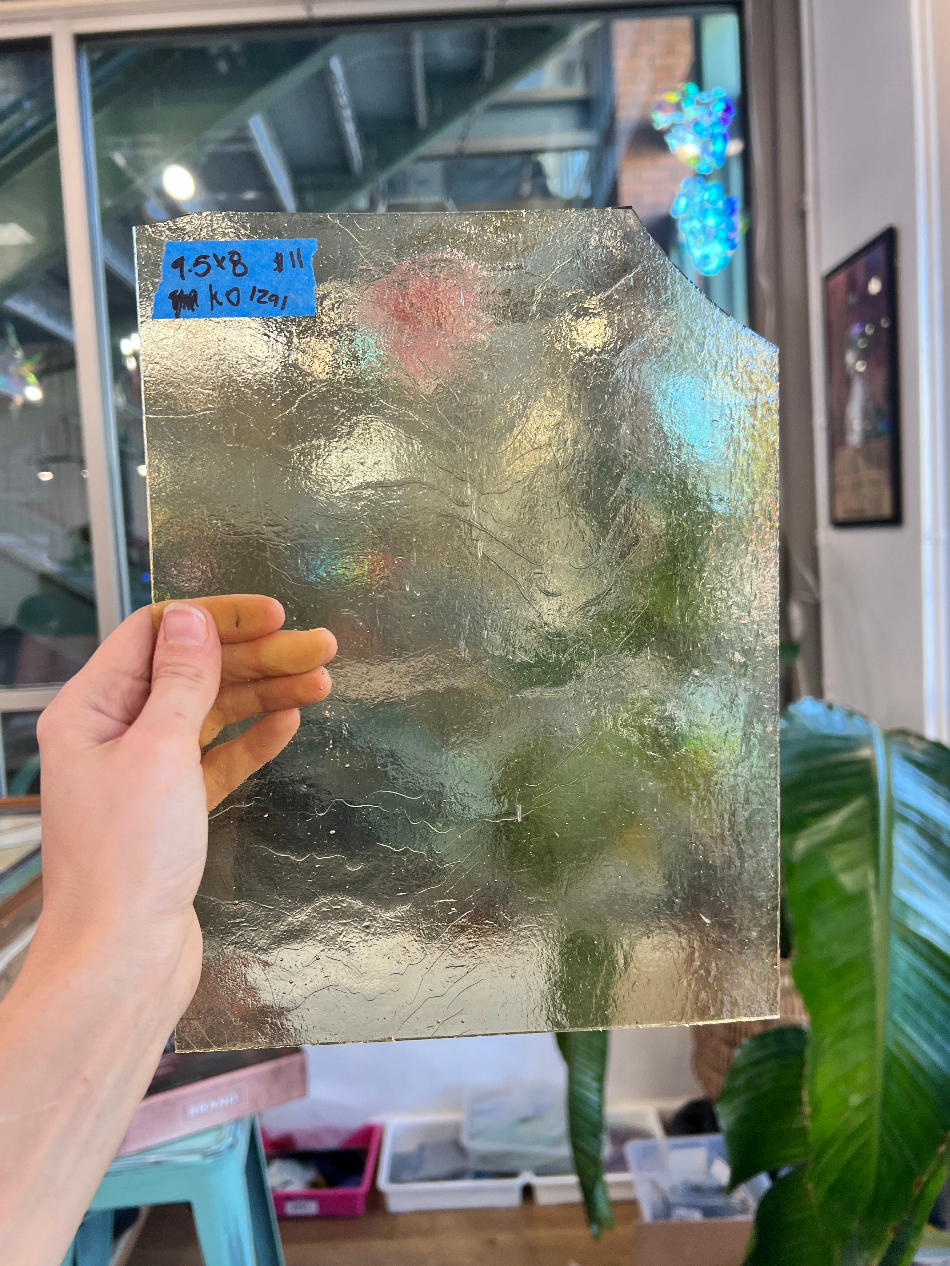 Light Amber Transparent Kokomo Sheet Glass Colorado Glassworks KO1291 (9.5x8in)