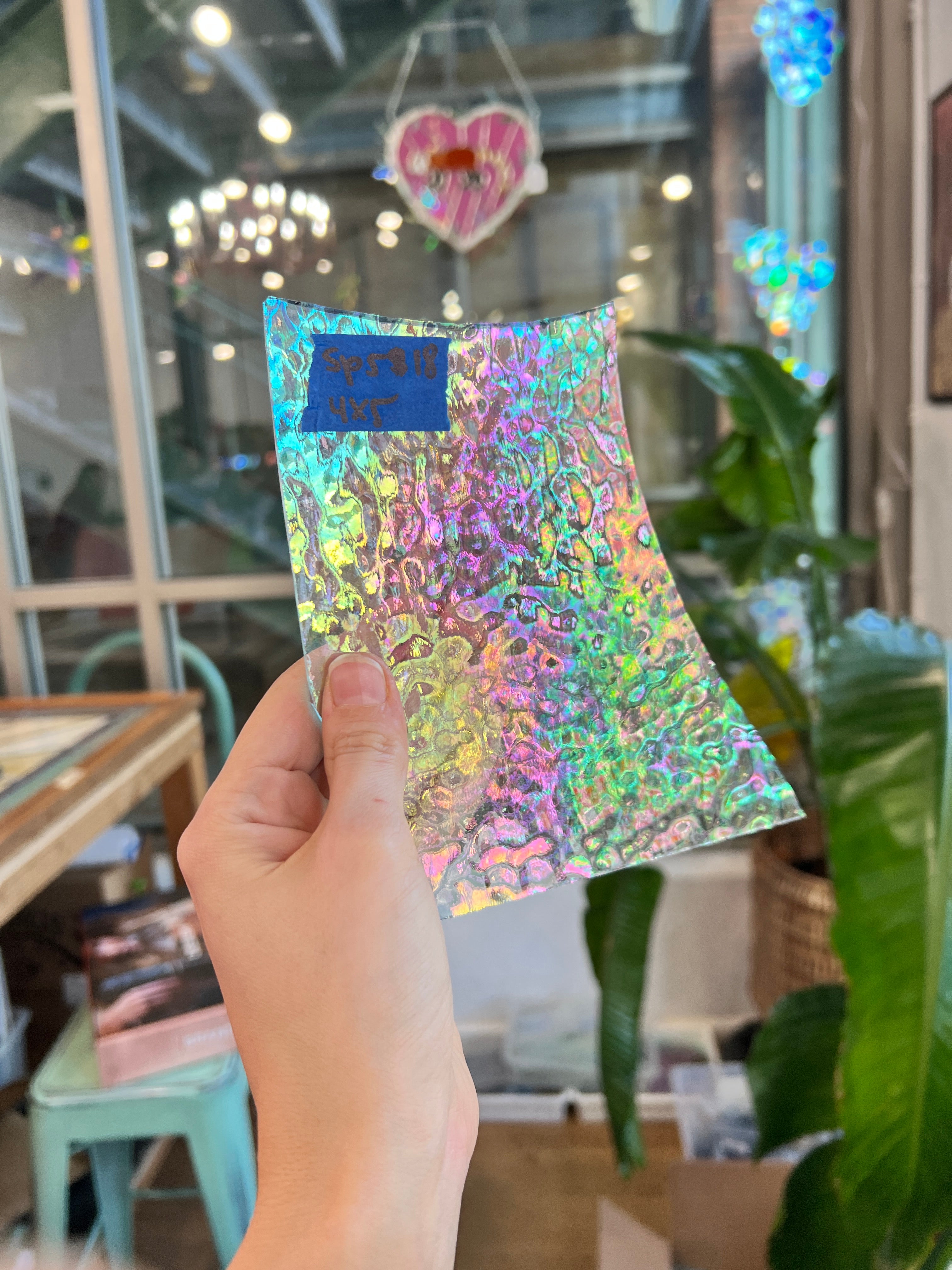 Vintage Iridescent Hammered Spectrum