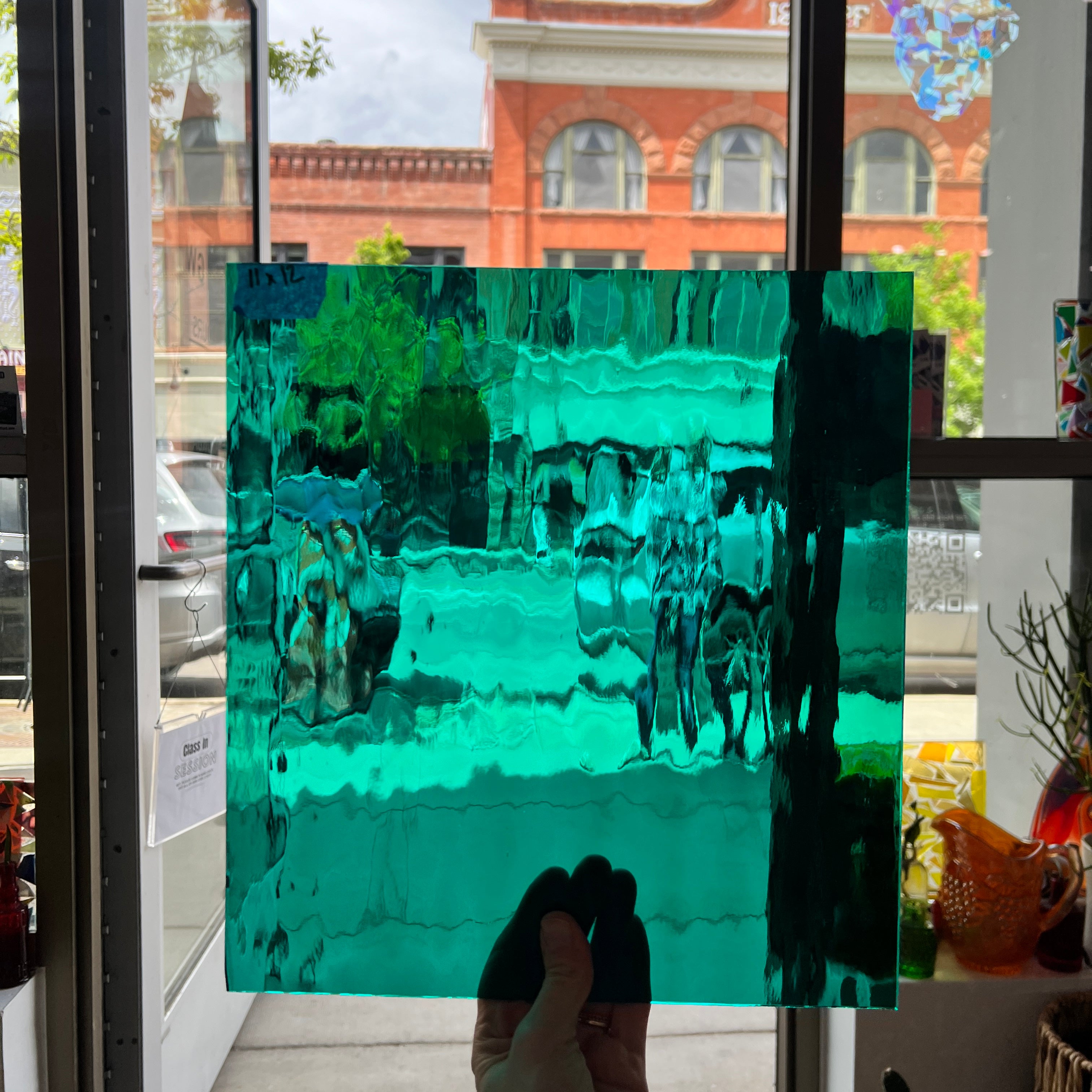 Teal Waterglass Oceanside Fusible 96 COE (OGT 523.2WF) Sheet Glass Colorado Glassworks