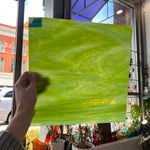 Key Lime Pearl Opal Oceanside Fusible 96 COE Sheet Glass Colorado Glassworks   