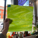 Key Lime Pearl Opal Oceanside Fusible 96 COE Sheet Glass Colorado Glassworks   